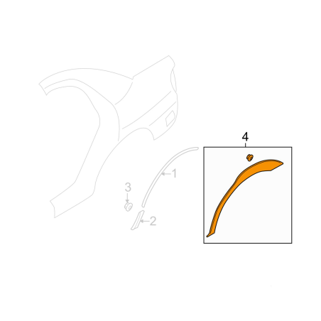 Extension d'aile arrière origine subaru STI 05-07