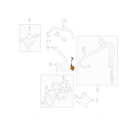 Joint pompe direction assistée SUBARU GT 97-00 WRX/STI 01-14