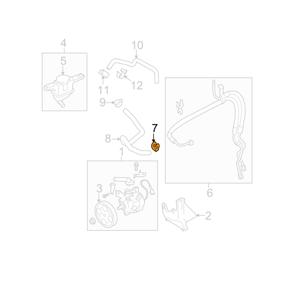 Joint pompe direction assistée SUBARU GT 97-00 WRX/STI 01-14