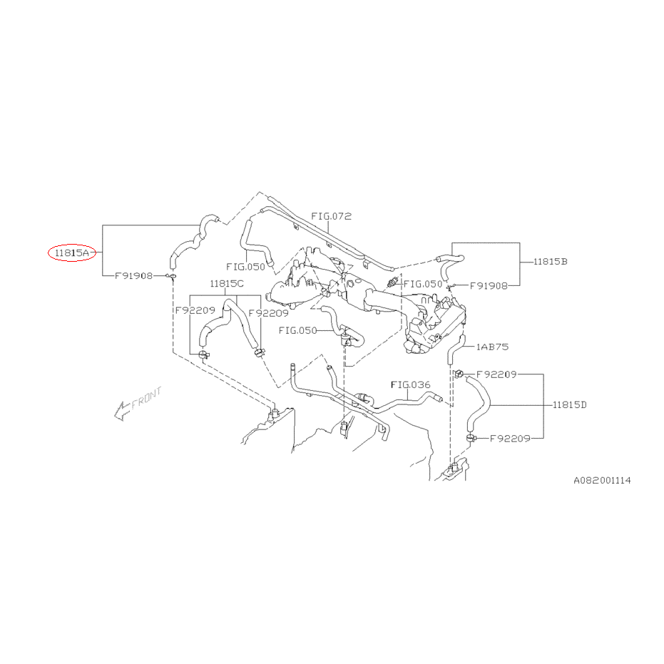 Durite PCV  WRX/STI 01-07