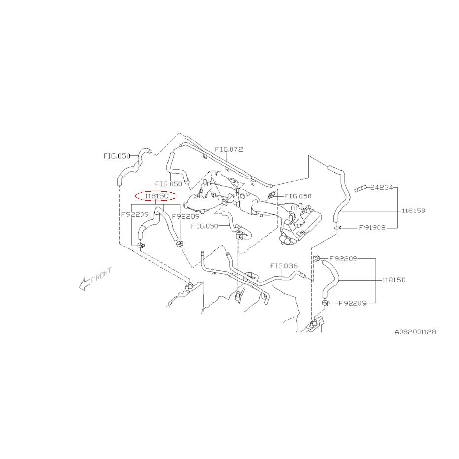 Durite PCV subaru STI 01-07