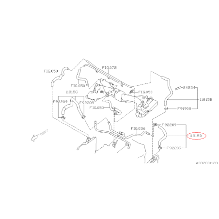 Durite PCV subaru STI 01-05