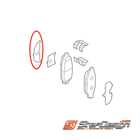 Entretoise frein arrière extérieur WRX 08-11