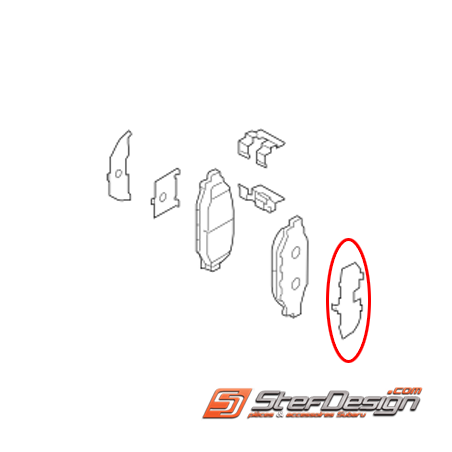 Entretoise frein arrière intérieur (bis) WRX 08-11