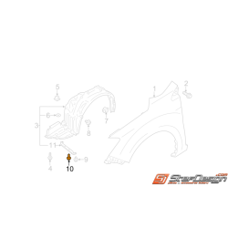 Agrafe passage de roue SUBARU BRZ 13-15