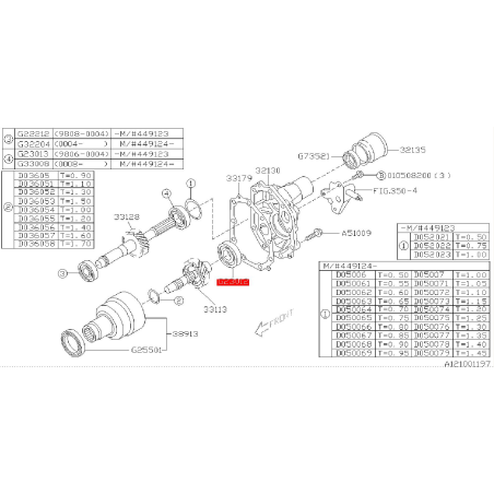 Roulement boite de transfère GT 96-99