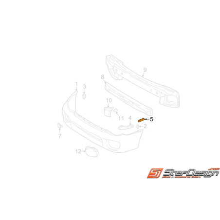 Glissière pare choc subaru WRX/STI 01-02