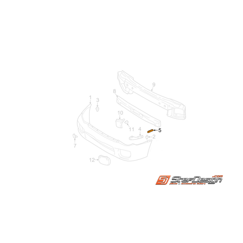 Glissière pare choc subaru WRX/STI 01-02