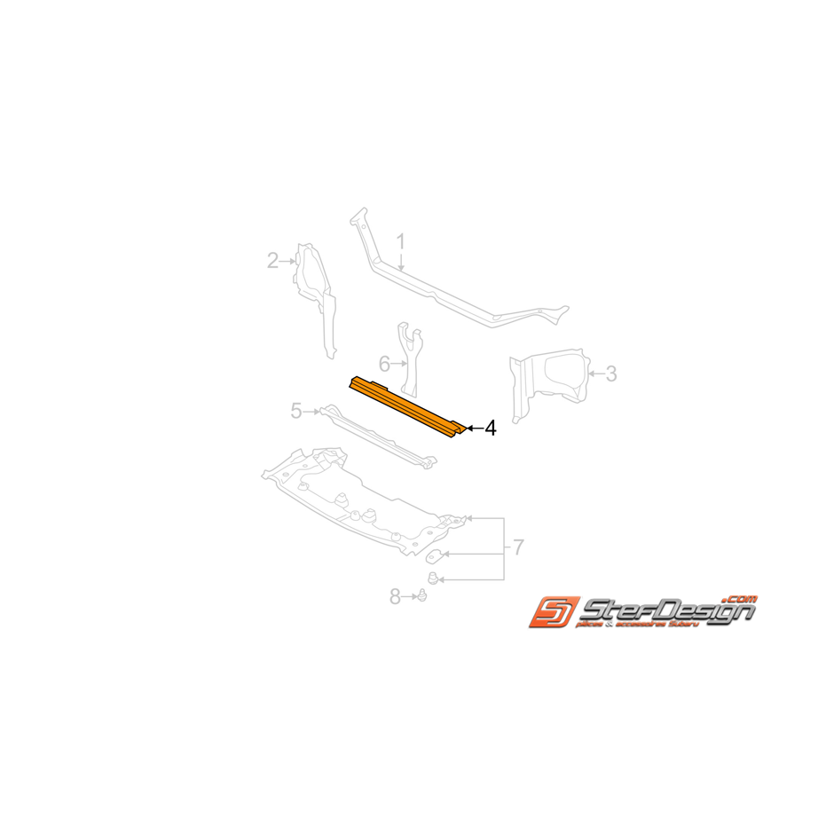 Traverse inférieur de radiateur SUBARU WRX/STI 03-07