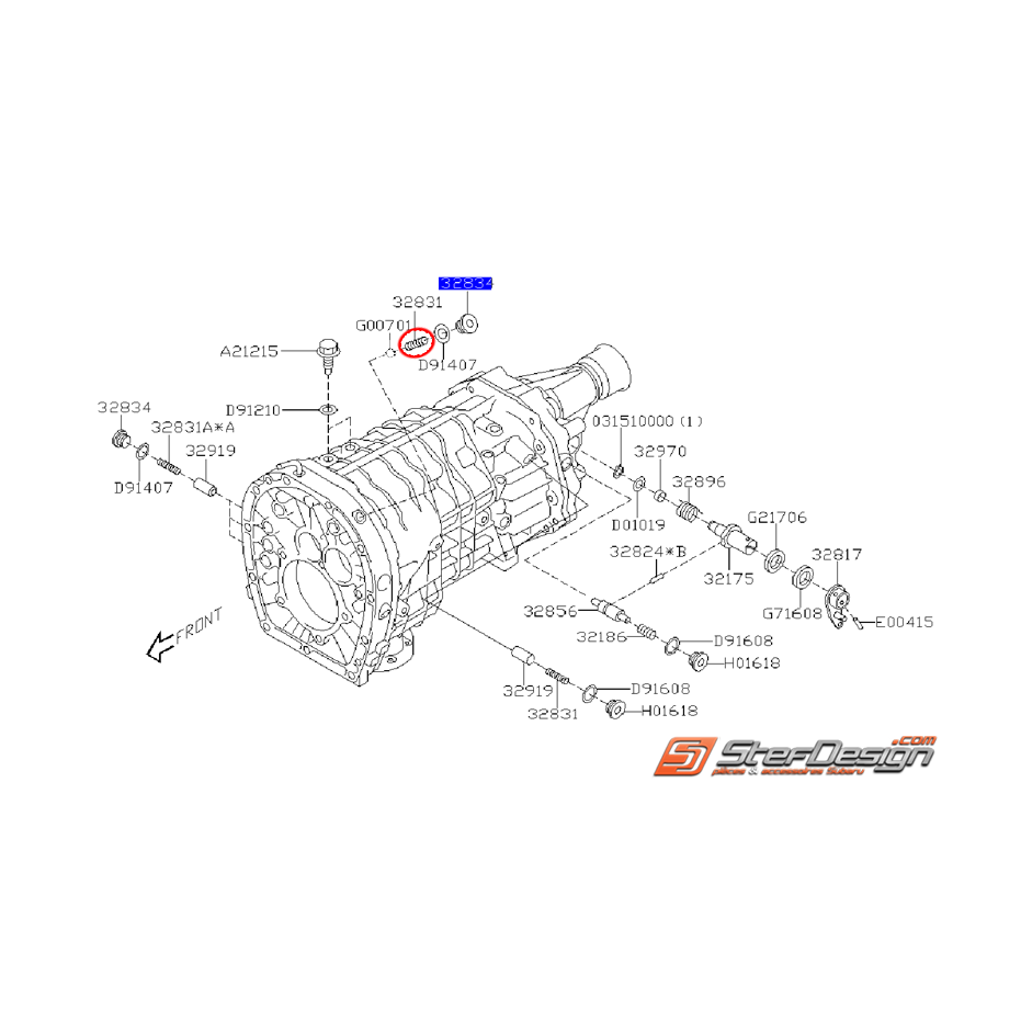 Ressort bille de verrouillage boite de vitesses STI 01-04