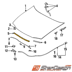 Joint de capot IMPREZA GT 97-00