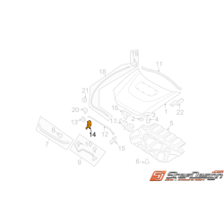 Guide support de capot WRX/STI 01-02