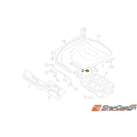 Butée de capot WRX/STI 06-07