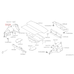 Garniture intérieur de coffre subaru STI 11-14