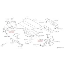 Clips garniture de coffre subaru STI 11-14
