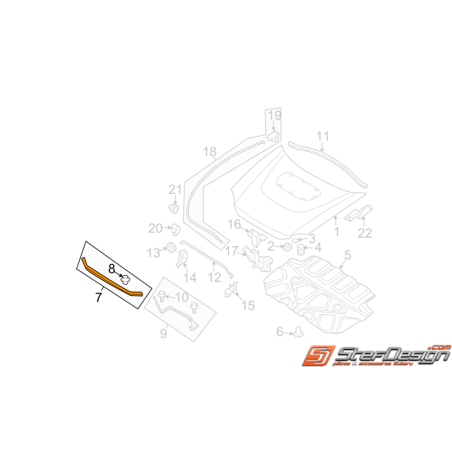 Joint de capot WRX/STI 06-07