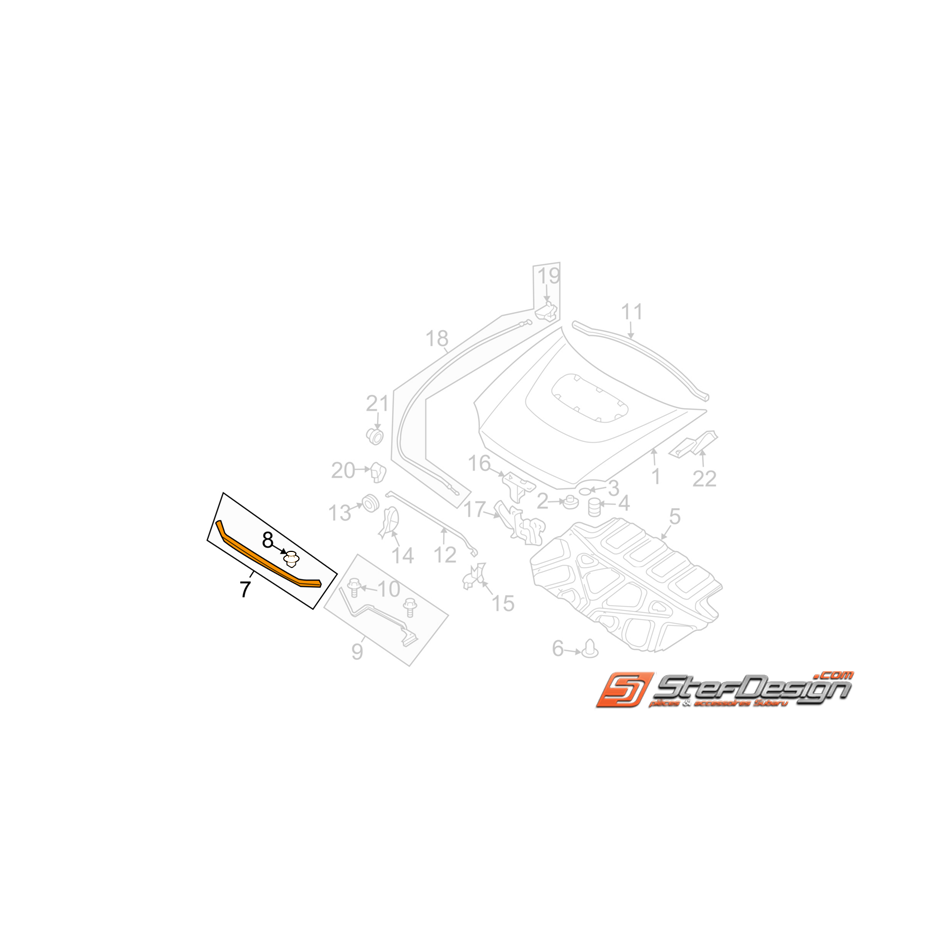 Joint de capot WRX/STI 06-07