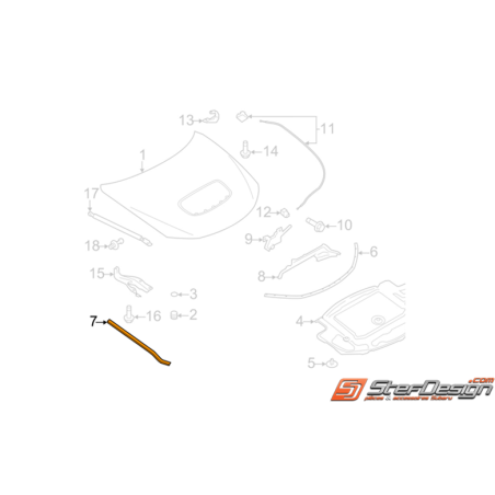 Protection d'aile côté capot WRX/STI 08-11