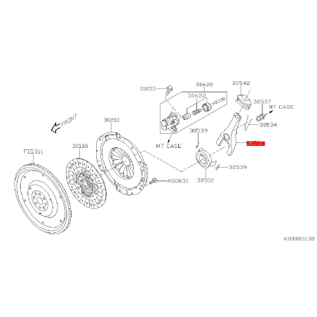 Fourchette d'embrayage boite 5 WRX 08-11