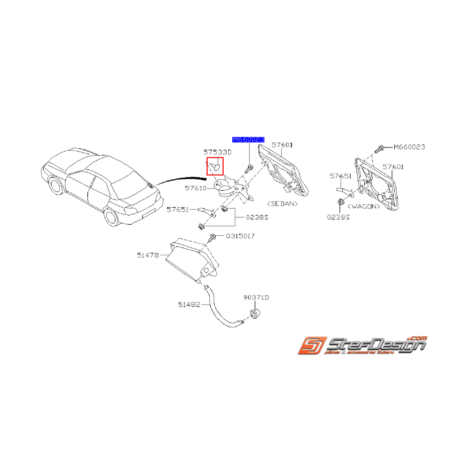 Butée trappe essence WRX/STI 01-07