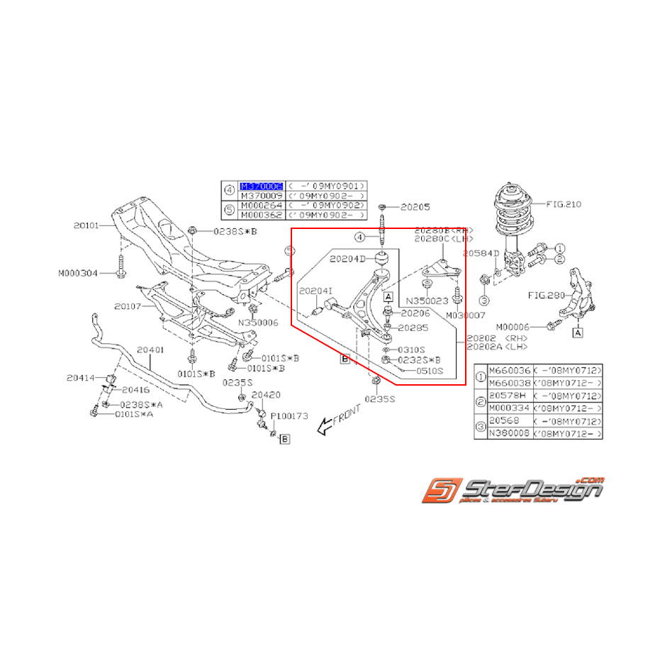 Triangle subaru avant STI 08-10 Triangle subaru avant STI 08-10