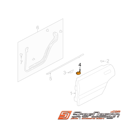 Stabilisateur intérieur vitre SUBARU GT 93-00 et arrière WRX/STI 01-07