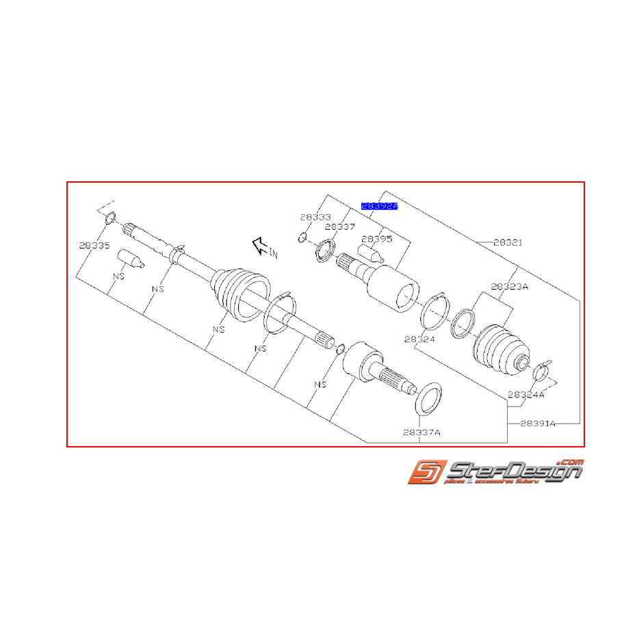 Cardan avant origine subaru STI 08-14