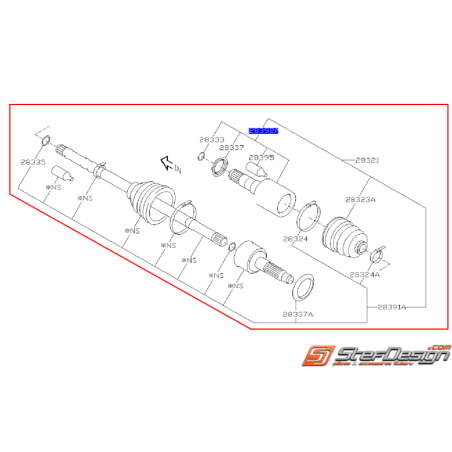 Cardan avant subaru WRX 08-11