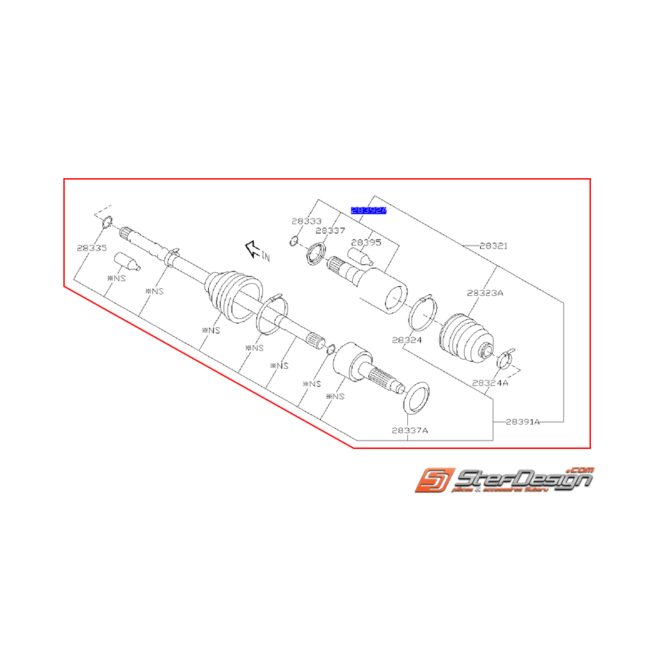Cardan avant subaru WRX 08-11