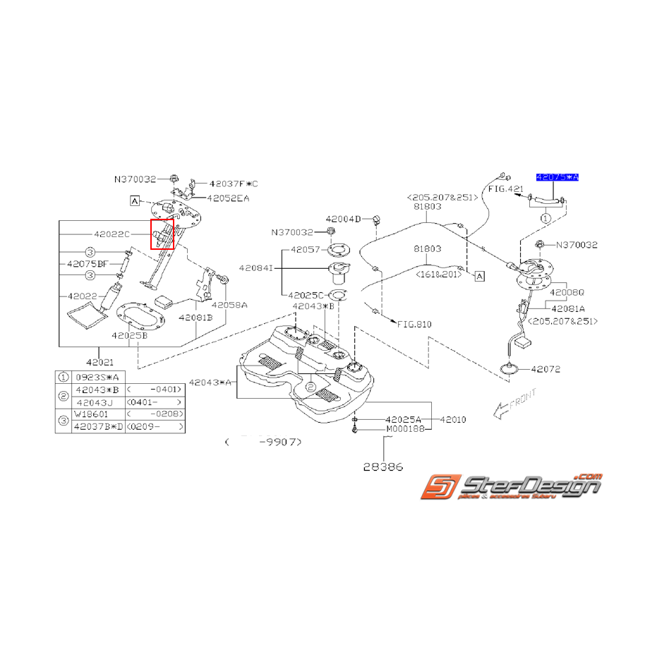 Jet de pompe a essence SUBARU WRX/STI 01-07 Jet de pompe a essence SUBARU WRX/STI 01-07