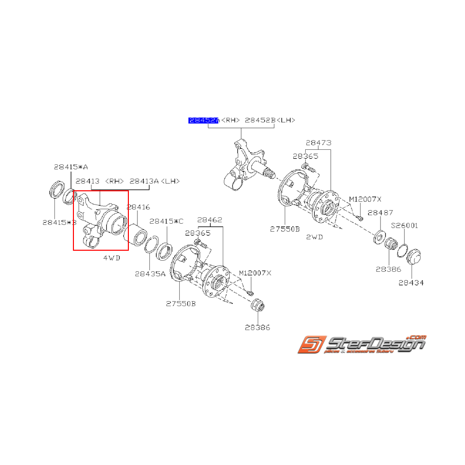 Porte moyeu arrière origine SUBARU GT 93-00 Porte moyeu arrière origine SUBARU GT 93-00