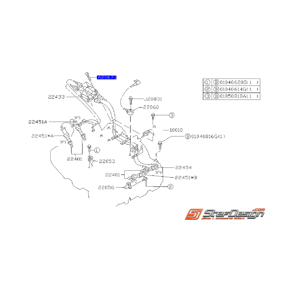 Faisceau d'allumage subaru N°1 GT 97-98