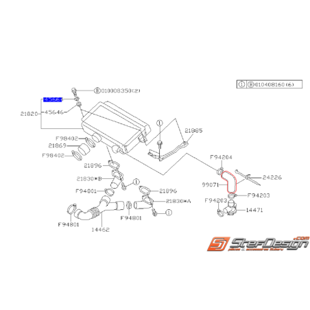 Durite échangeur dump valve subaru GT 97-98