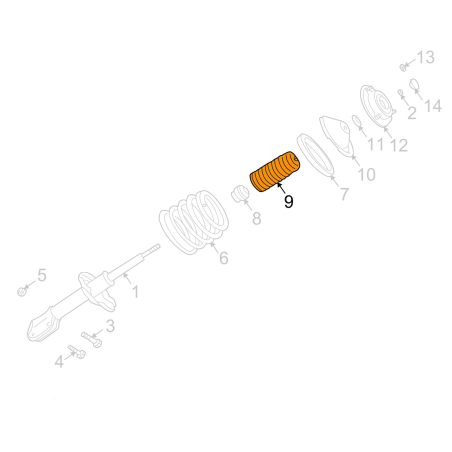 Cache poussière amortisseur avant SUBARU WRX 05-07 / STI 01-07