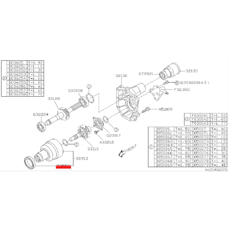 Roulement de boite 5 vitesses GT 99-00 WRX 01-07