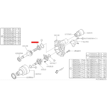 Roulement de boite 5 vitesses subaru GT 2000 WRX 01-07