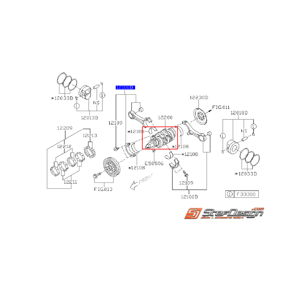 Vilebrequin 2L origine subaru diesel 08-10